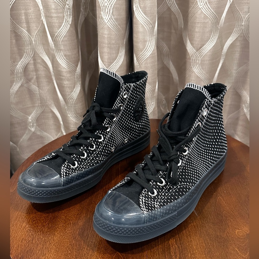 Converse Chuck 70 High Top Jacquard Black/White-Cool Grey Unisex Sneaker - Picture 10 of 13